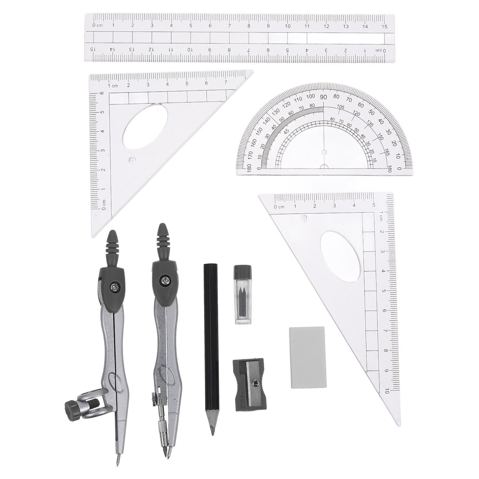 Math Geometry Set With Compass - 1 ensemble de matériel de dessin