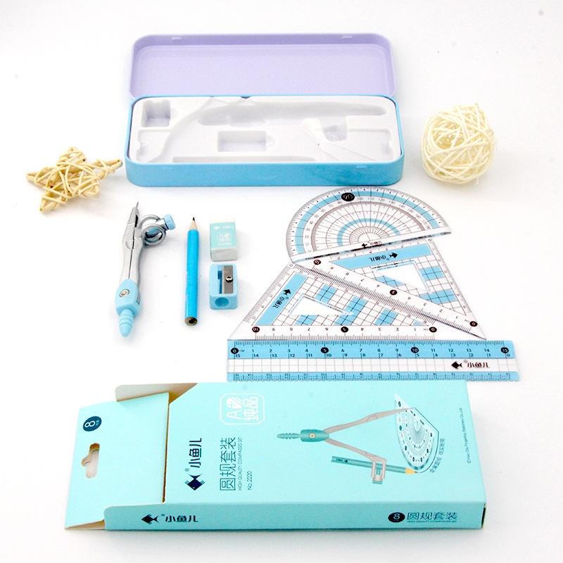 Ensemble de 8 pièces de matéri - Math Geometry Set With Compass avis et prix