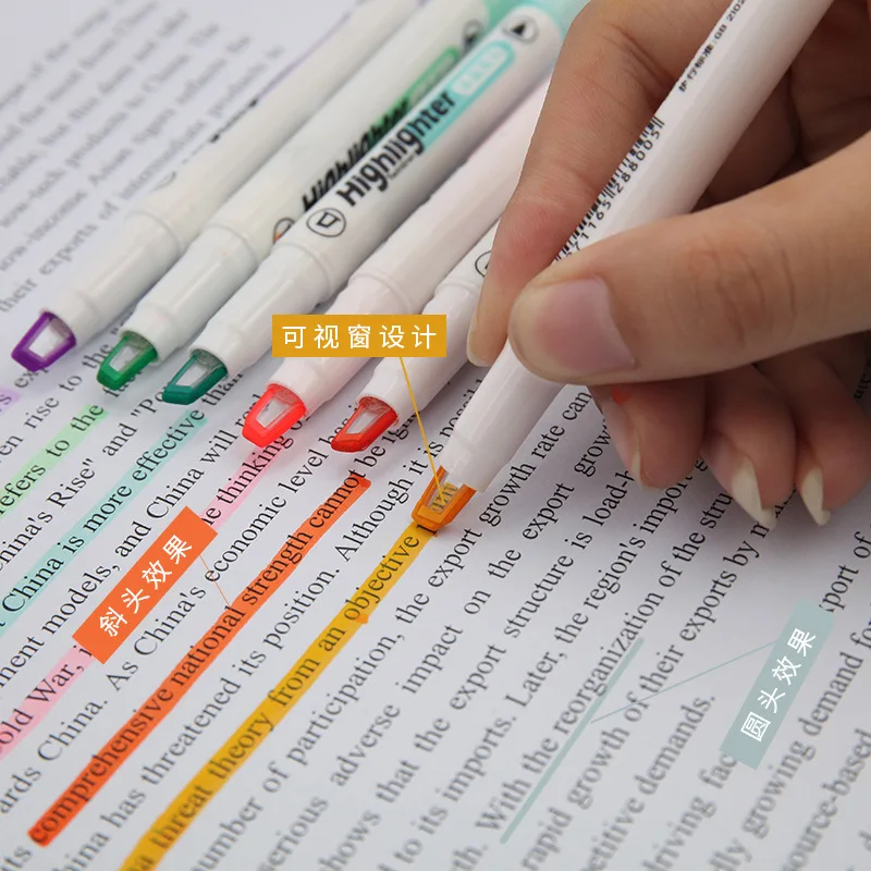 Surligneur à pointe de fenêtre - Pastel Highlighter Set Double Ended avis et prix