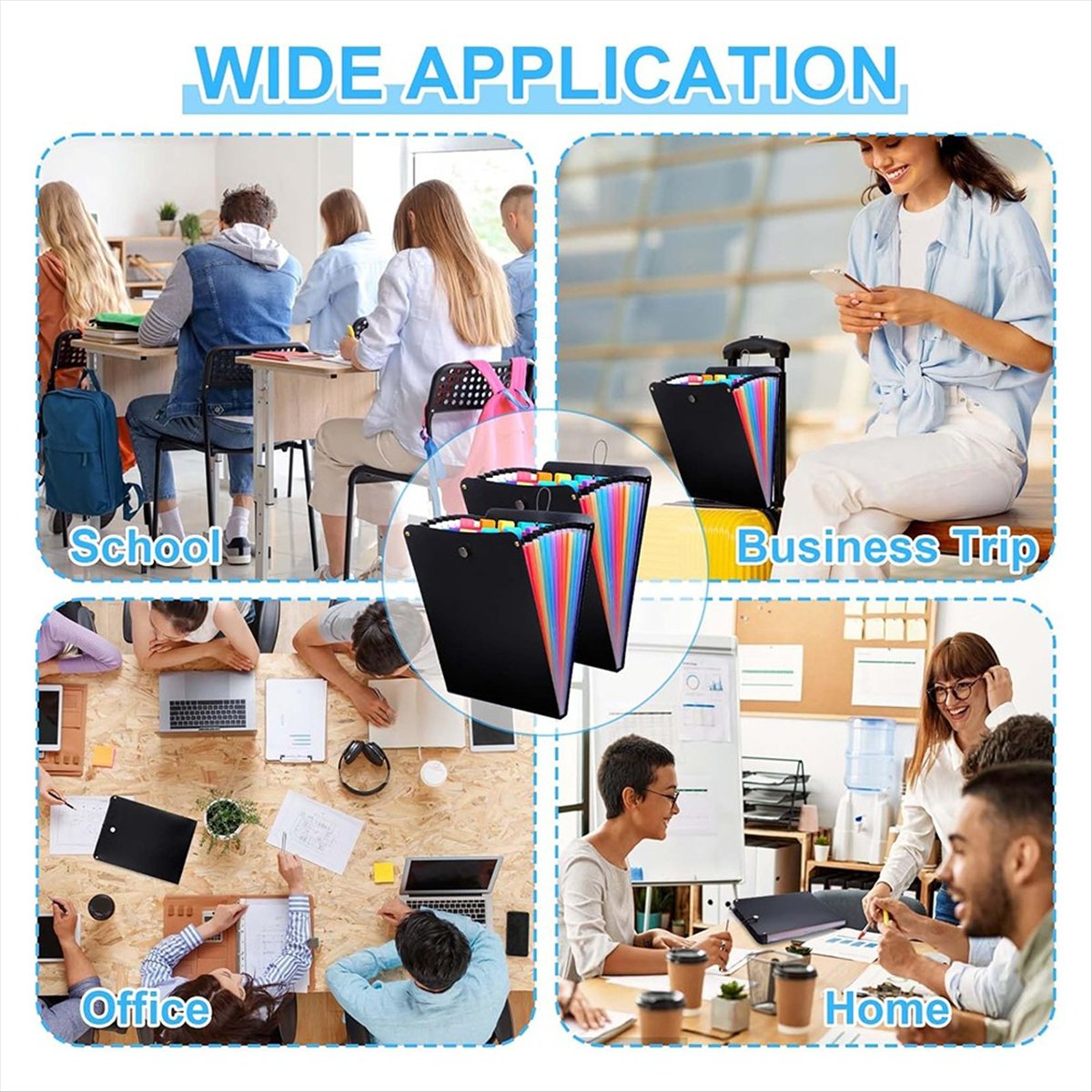 ABPP 2 dossiers extensibles, 1 - Expandable Accordion File Folder 13 Pockets avis et prix